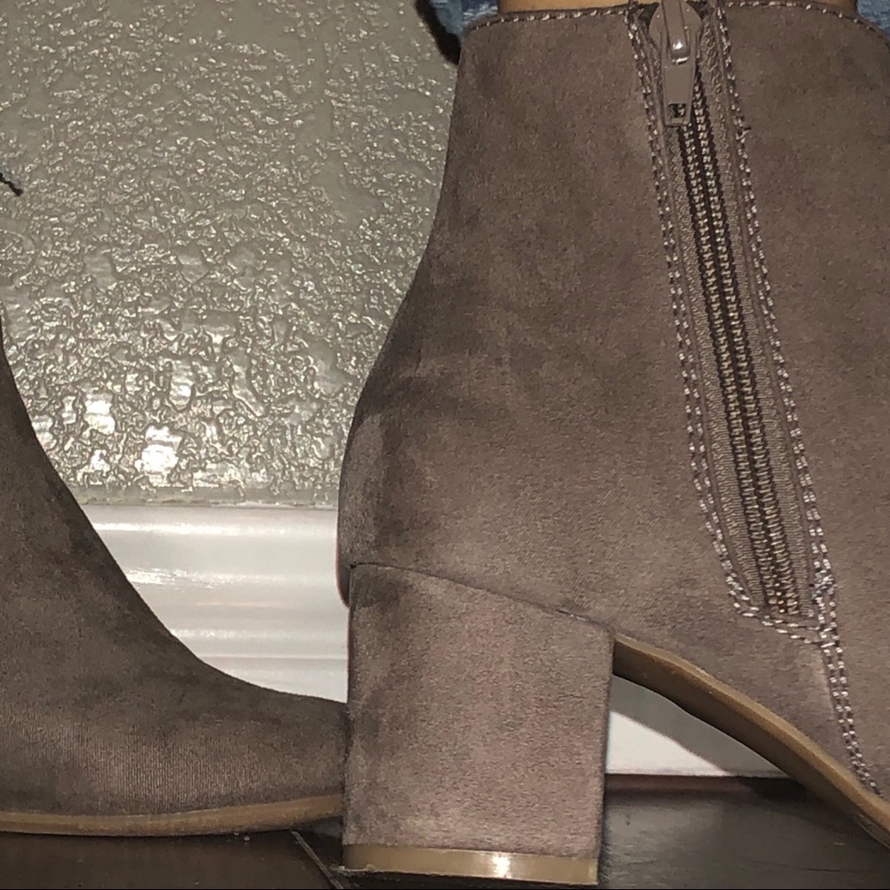 Gray booties